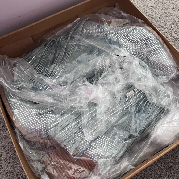 Jessica Simpson Paredisa Rugged Blue Denim western Boots - Picture 3 of 5